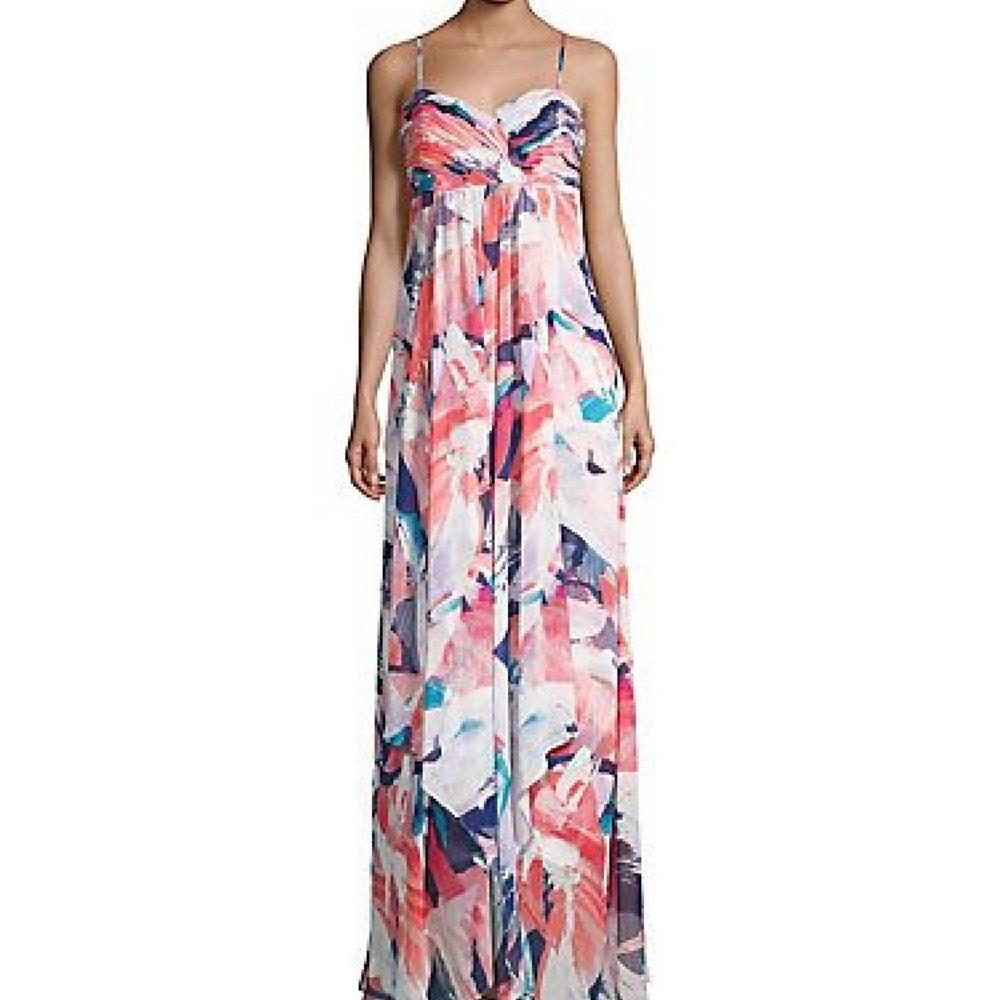 Laundry by Shelli Segal long chiffon dress
